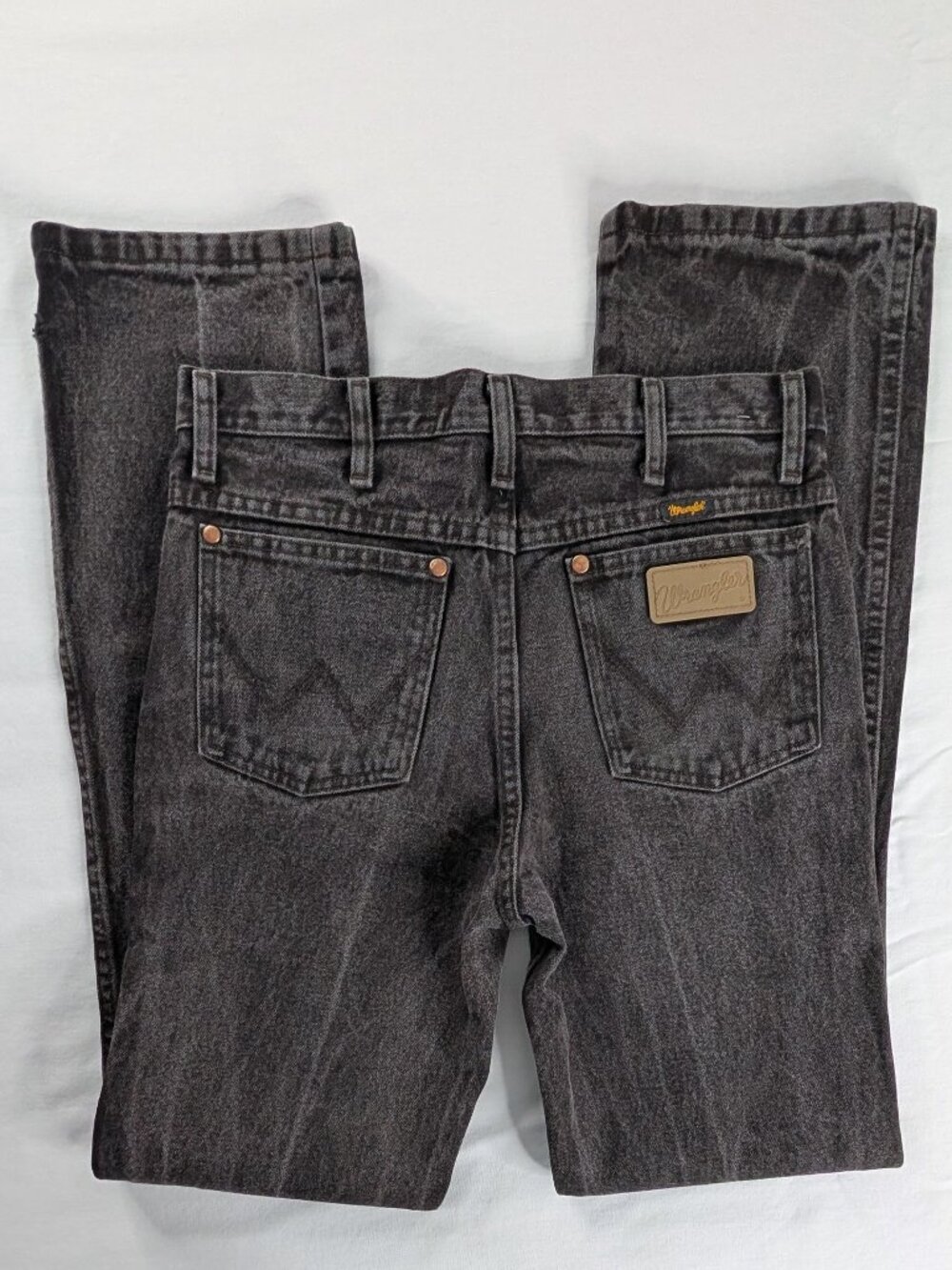 VTG Wrangler High Waist Black Denim Slim Straight Leg Jeans